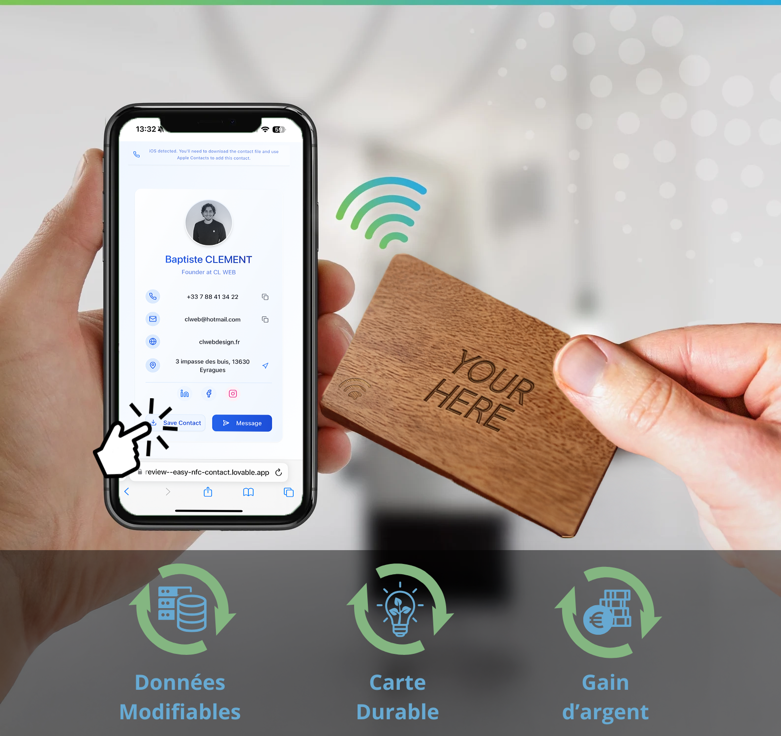 Easy NFC Contact - Application web de cartes de visite NFC avec gestion de contacts et partage instantané